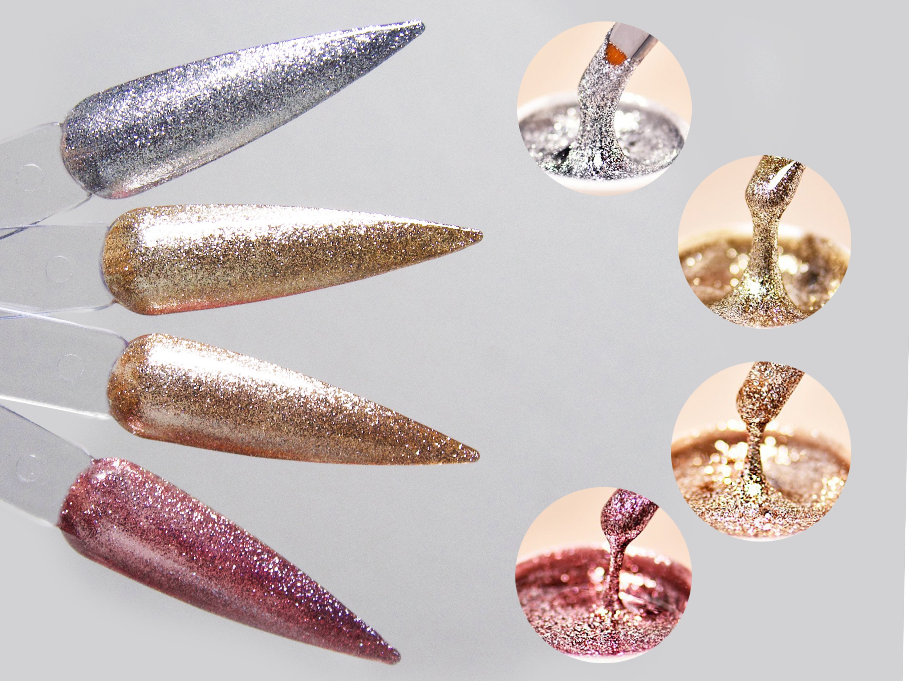 Nail Glitter Gold Sparkle Glitter Dust Powder Nail Art #1