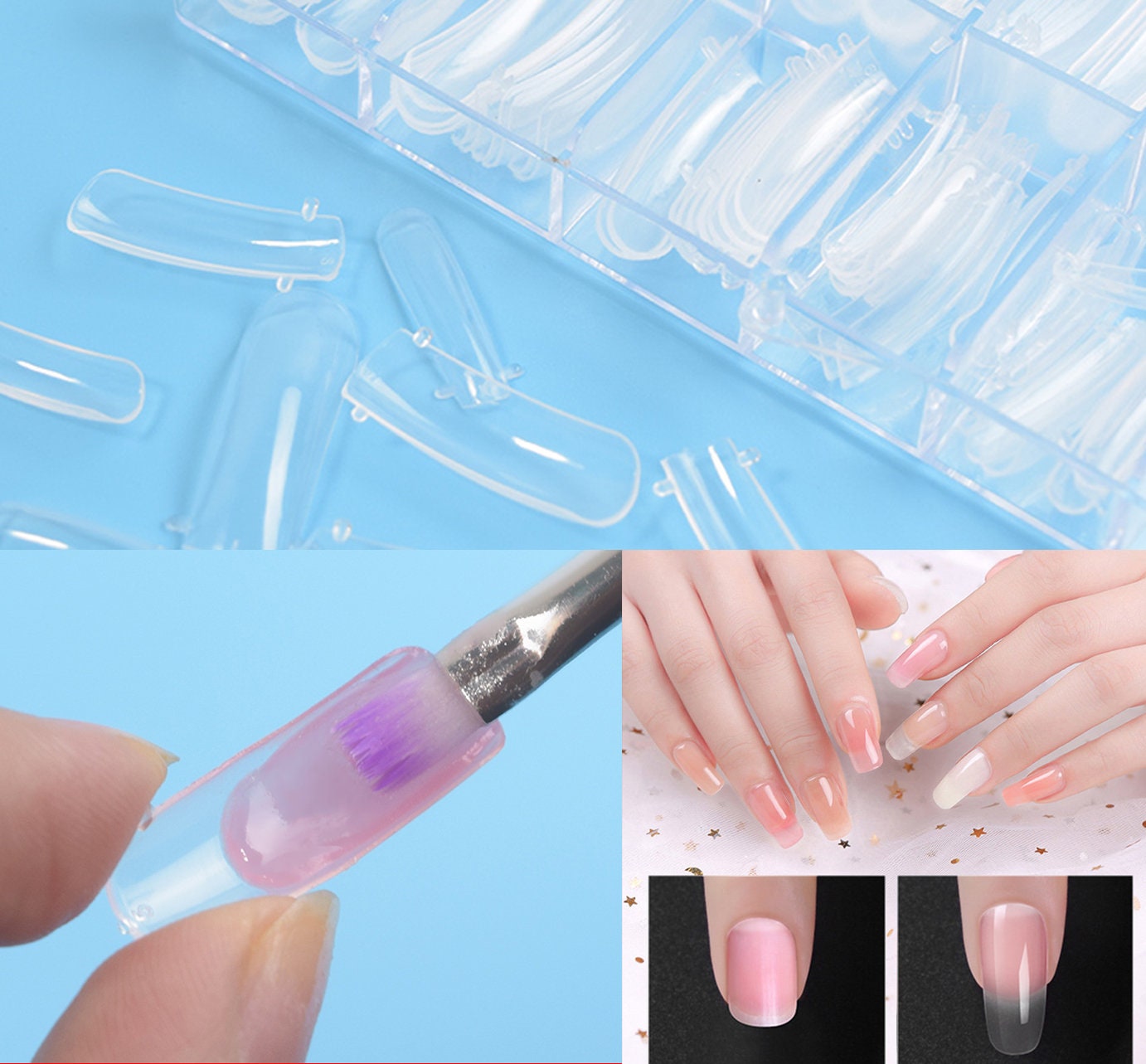 100pcs Quick Poly Building Gel Nail Mold Tips/ Reusable - Etsy 100pcs Quick Poly Building Gel Nail Mold Tips/ Reusable - Etsy