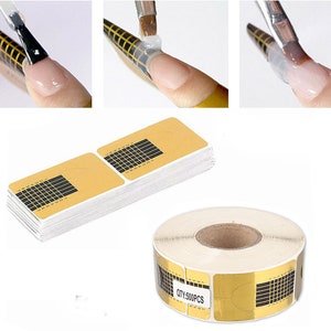 50pcs Nail Extension Curing Guide Sticker/ Professional Forms U Shape ...