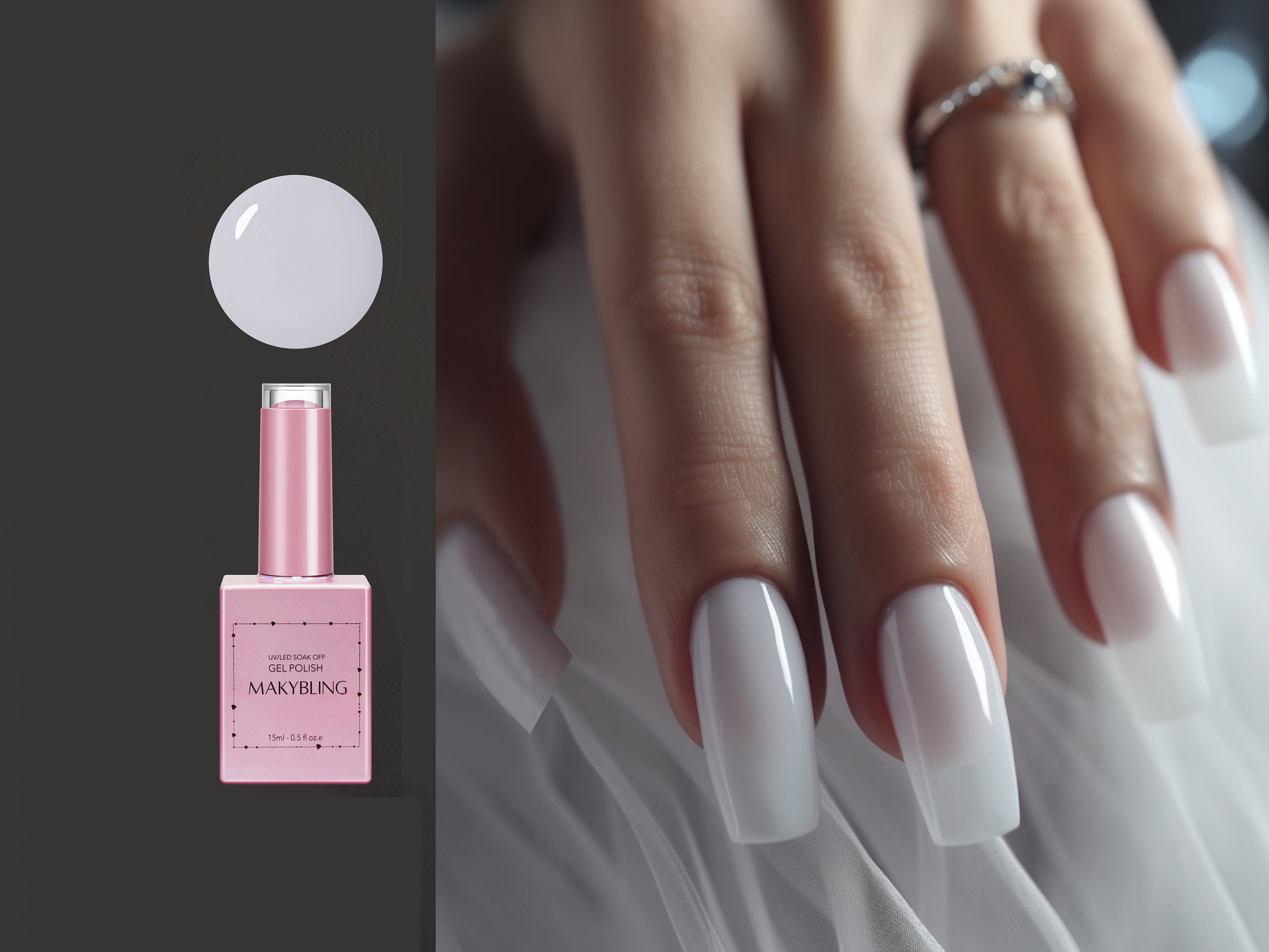 15ml Coconut Milk White Transparent Gel Polish/ Translucent Jelly