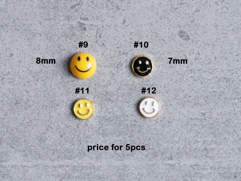 Smile Face Nail Art Charms/ Smiley Happy emoji DIY Studs/ 3D embossed decals/ Manicure Pedicure smiling face Instagram Influencer