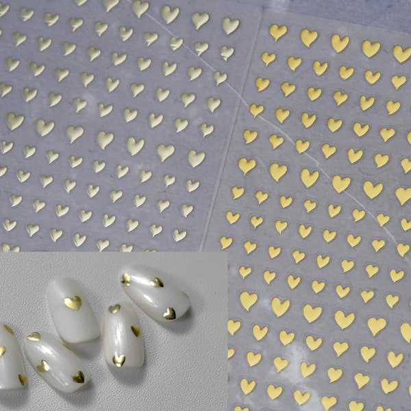 Gold Heart Stickers Etsy