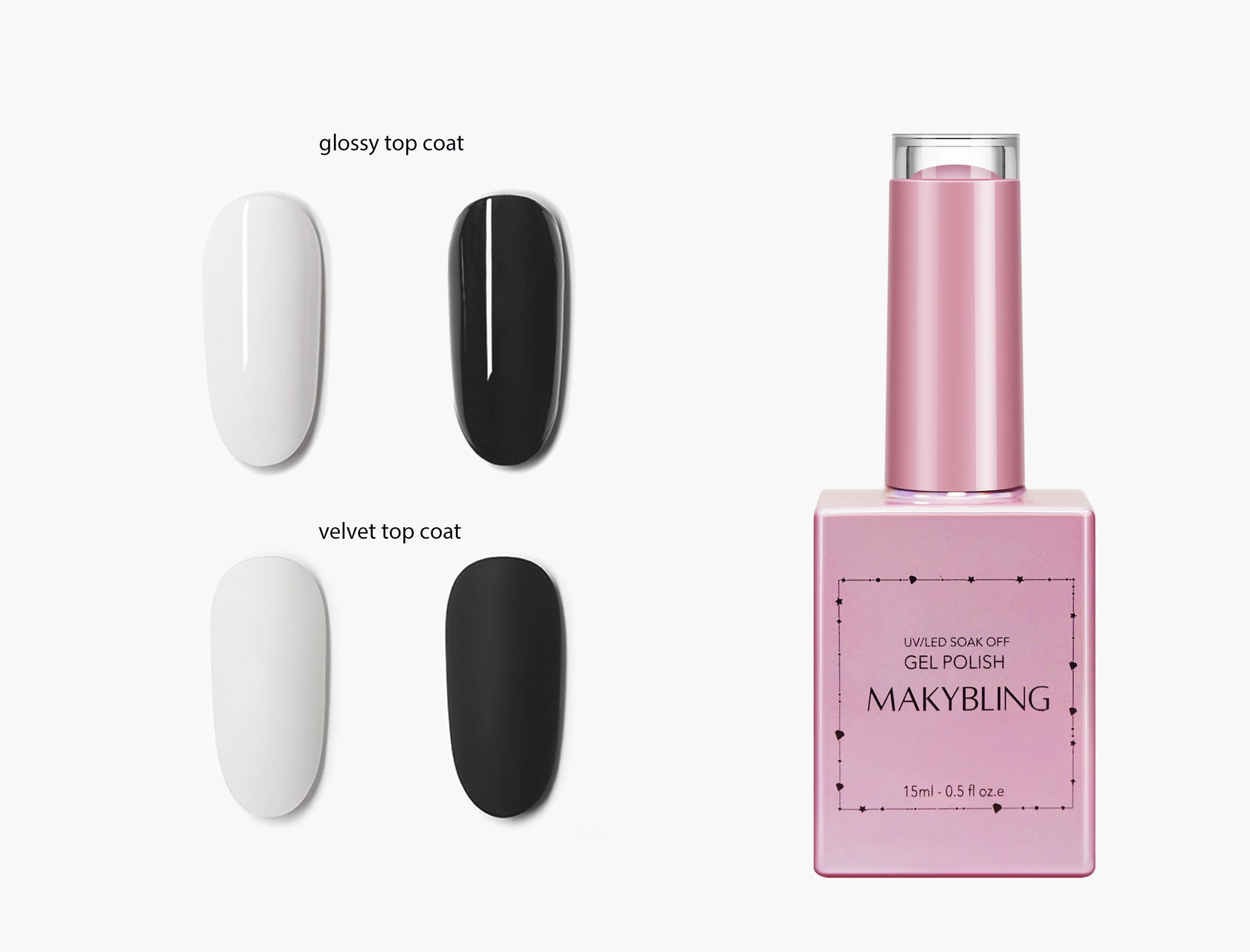 15ml Pure Black and White Nail Gel Polish/ Titanium White Rich Etsy