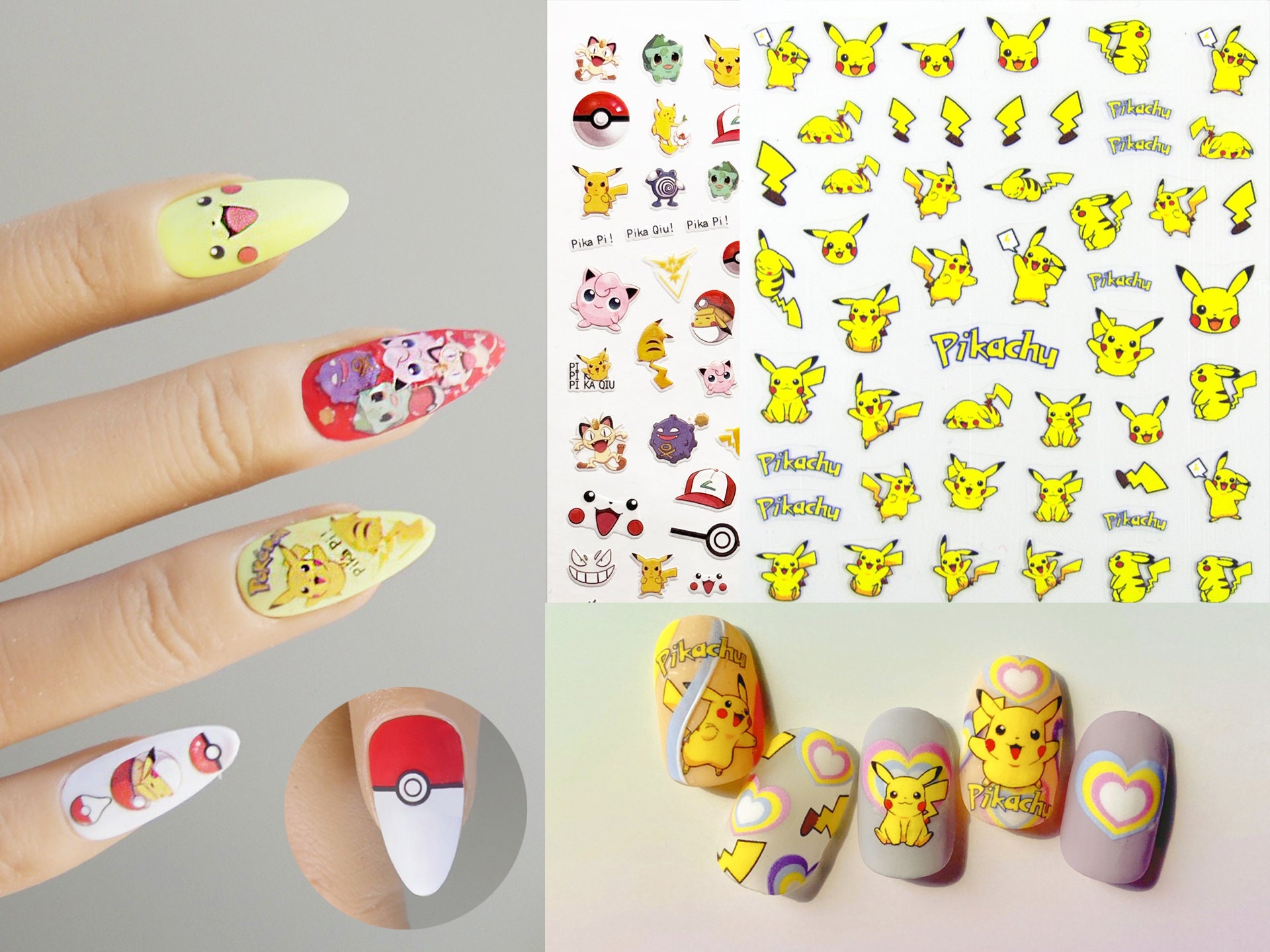 Pokemon nail sticker/Pocket Monsters in Japan manga Animation Nail