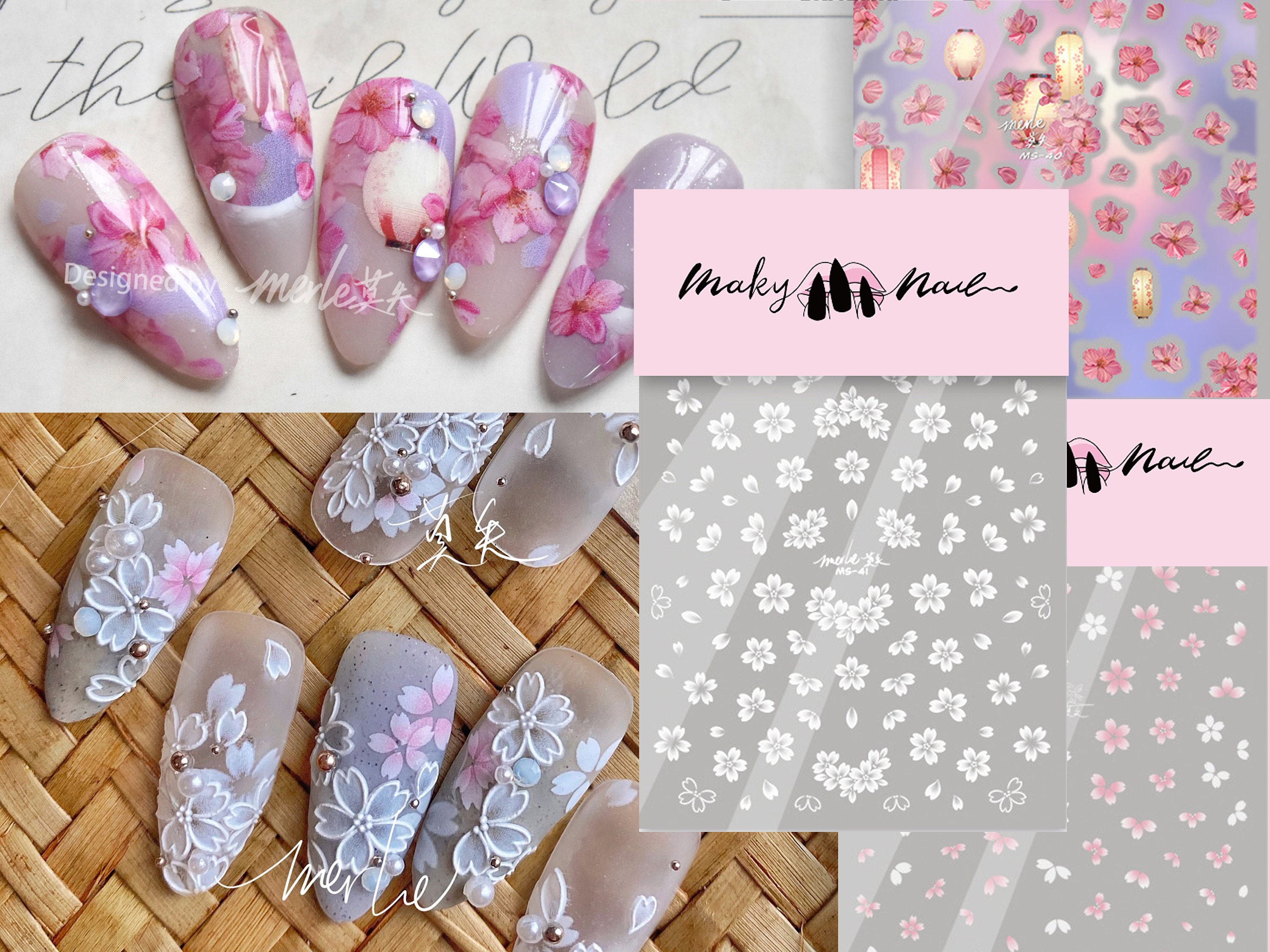 Sakura Nail Art | Nail designs, Nail art, Nail colors