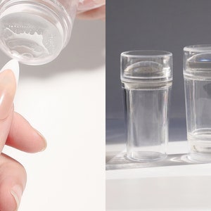 Clear Nail stamping tool/ Silicon Clear Jelly Stamper Transparent Nail Stamping Stamp Scraper Polish Print Transfer DIY supply