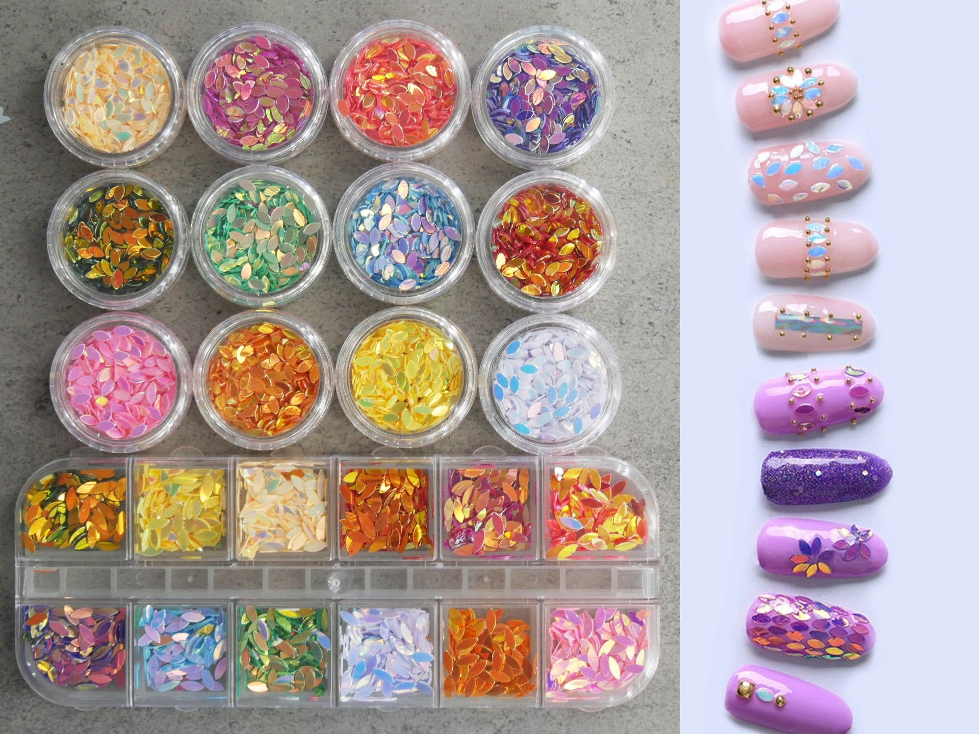 Nail Art Sequins - Etsy Nail Art Sequins - Etsy