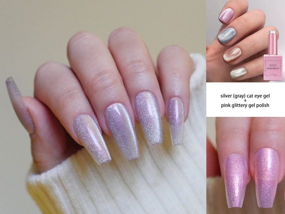 Cured Beauty - Disco Gel Reflective Glitter Nail Polish, Pink Bling