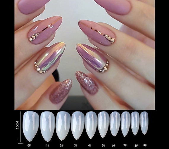 Almond Coffin Christmas Acrylic Nails