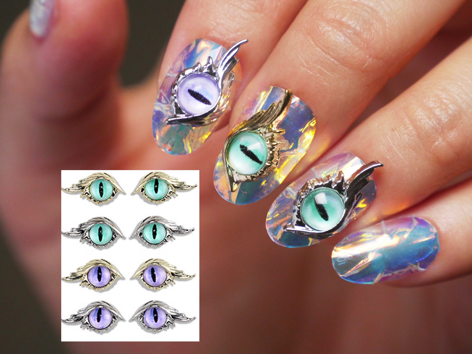 37 Pretty Nail Designs You'll Want To Copy  Nail jewels, Nail designs,  Rhinestone nails