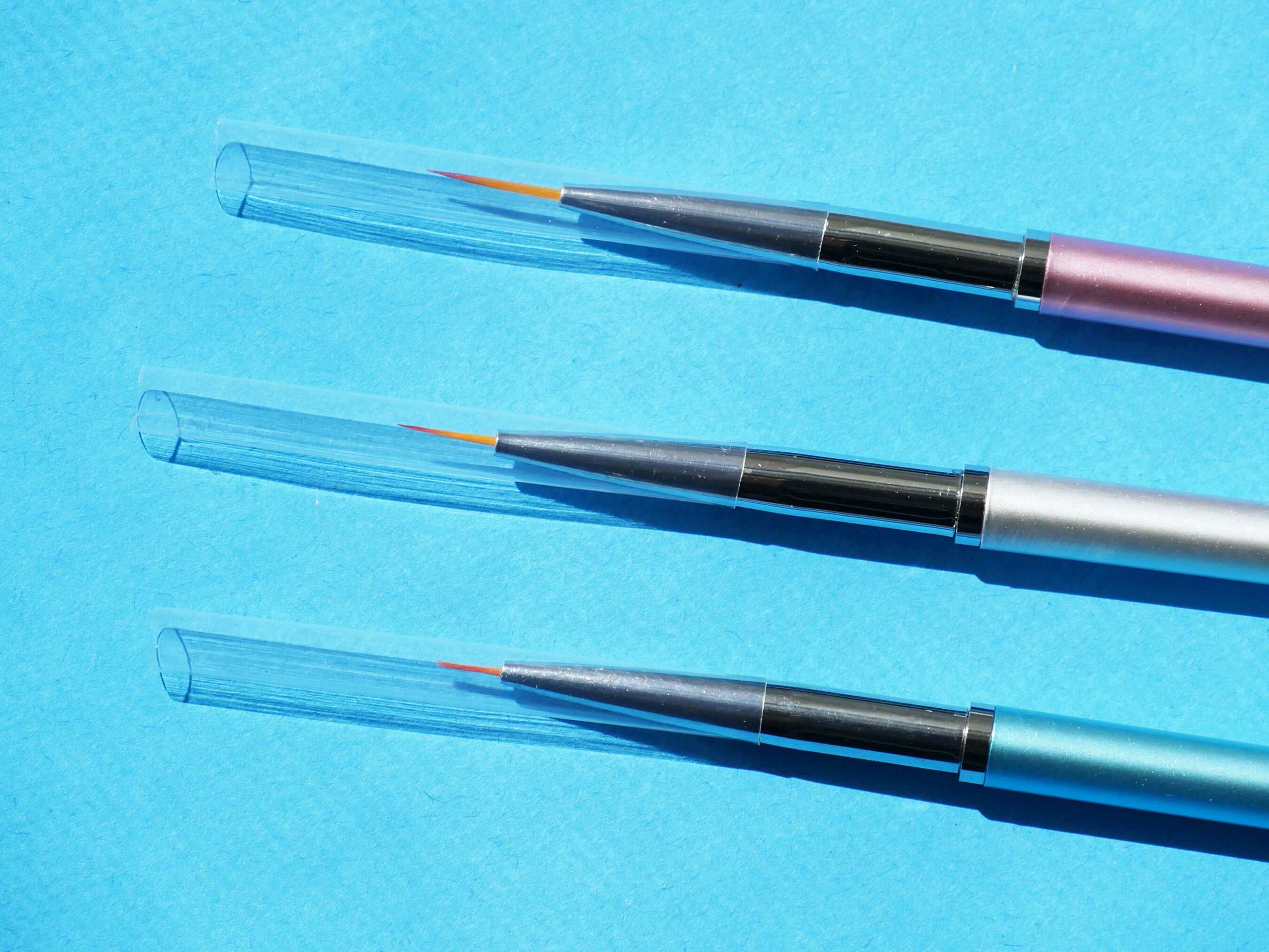 3 Pcs Metallic Nail Brush Set for Detailing Striping Nail Art - Etsy
