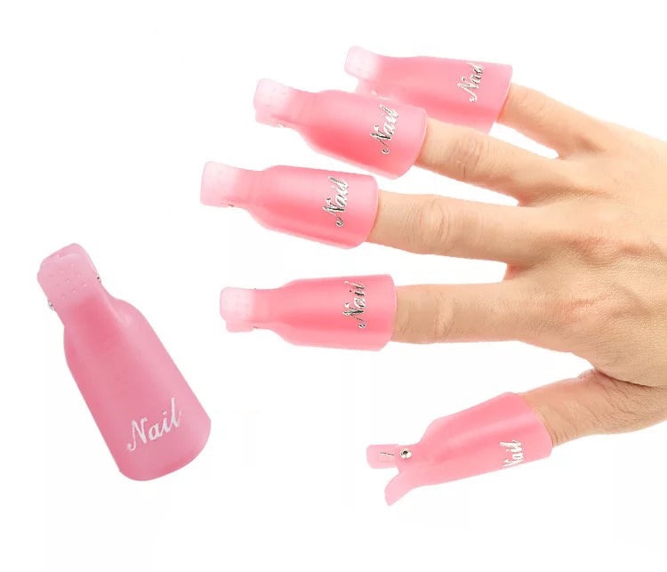 10 Stück Soak Off Caps Clips Nagel Finger Soakers UV Nagel Gel