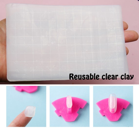 White Clay Tack It Reusable Nail Rubber Clay