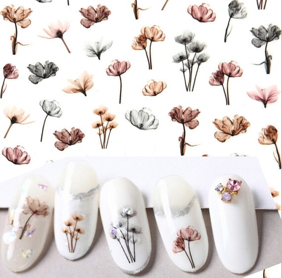 floral nail stickers