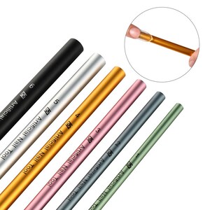 6pcs Nail Shape Corrector Acrylic building Extension Gel Aluminum hollow pipe Nail Pincher Tool/ C Curve shaping Curving Stick tubes