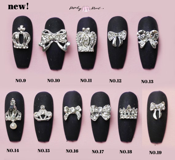 2pcs Alloy Diamond & Pearl Nail Art Jewelry / Nail Art 