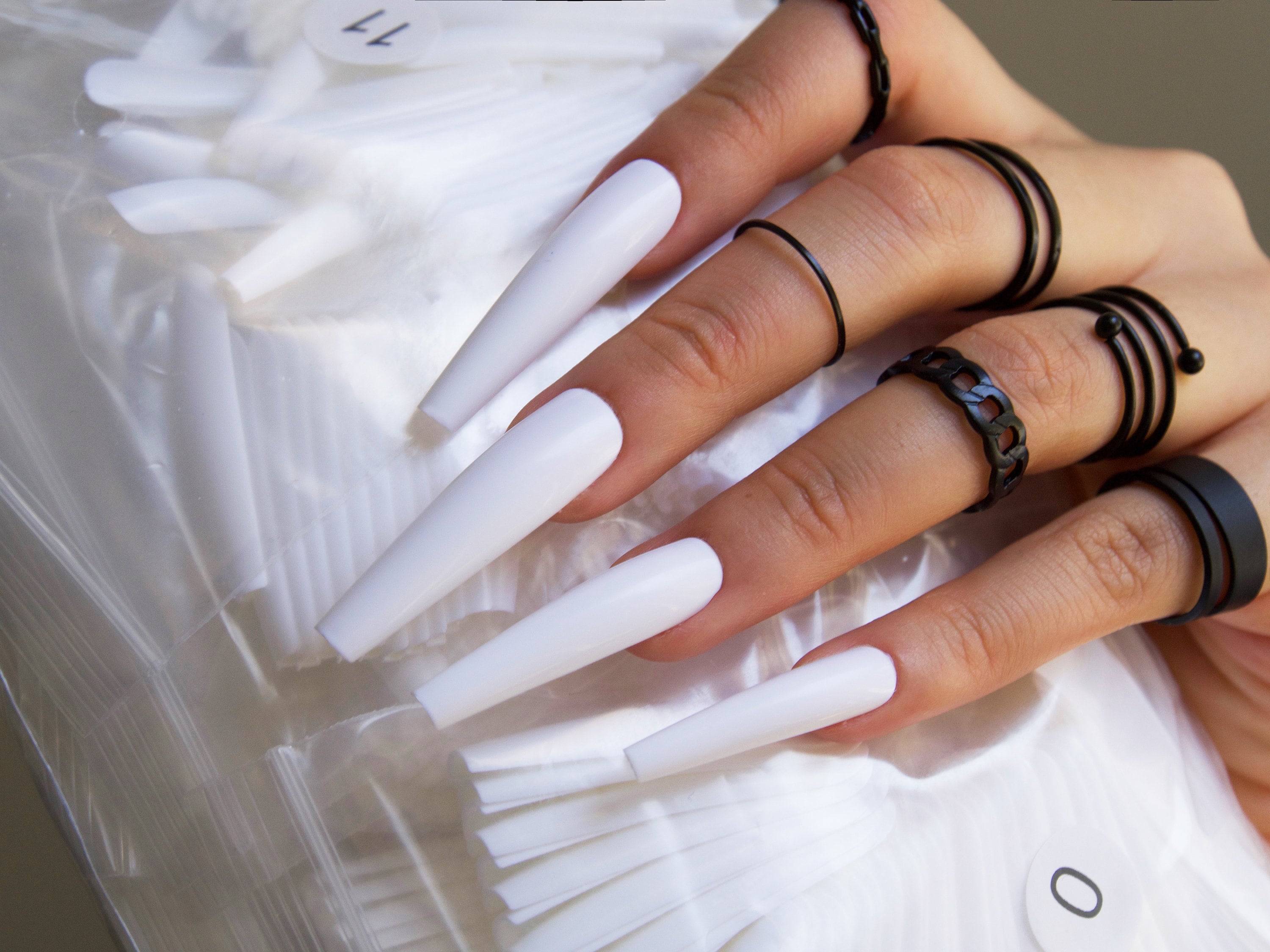 Buy Nasmodo® Fake Acrylic transparent fakes nails Personal Reusable French Long  Acrylic False Fake Nails for Decoration falses nails For women and  girls(500pcs) Online at desertcartINDIA