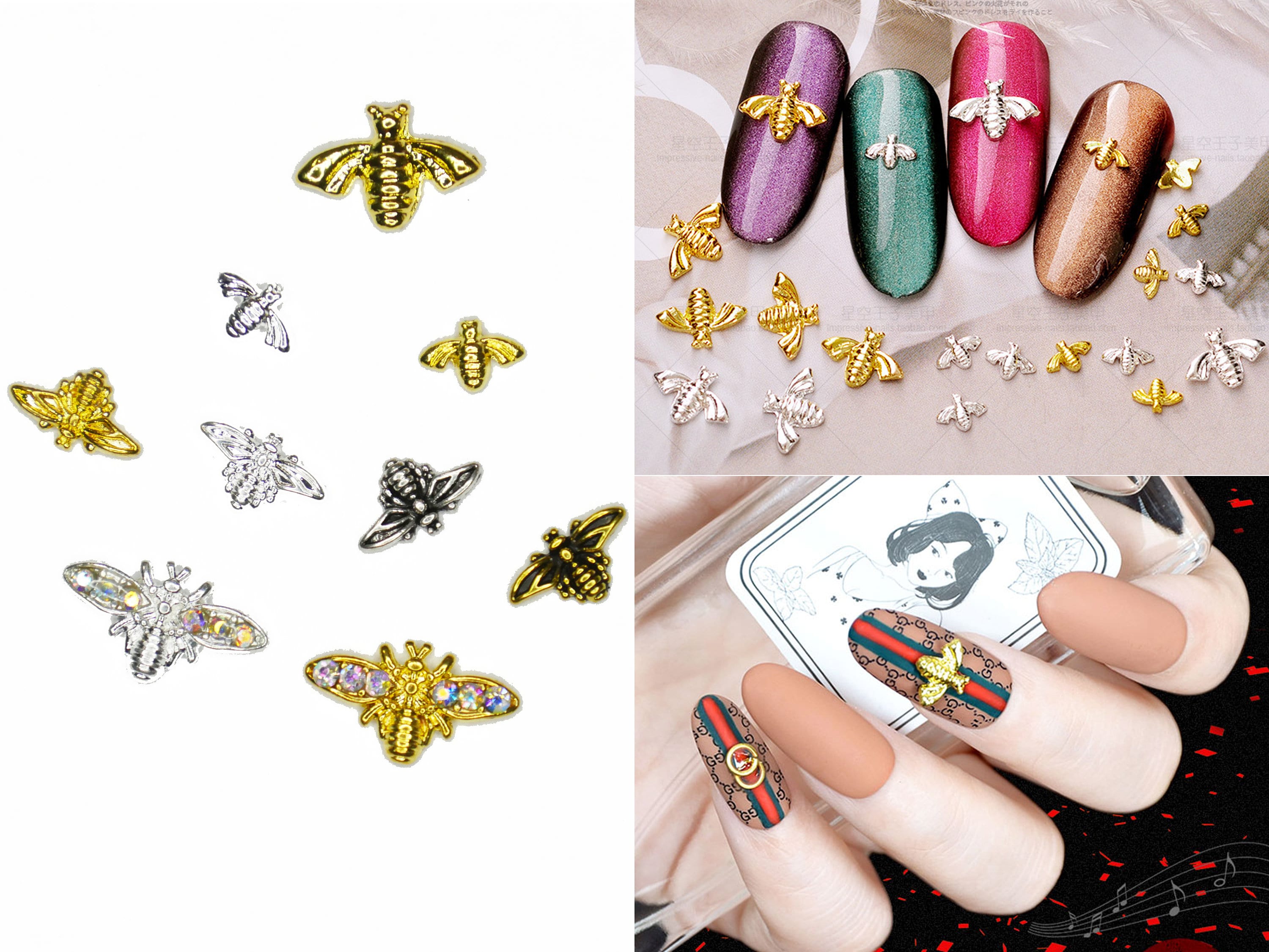 5 Pack - Weed Nail Charms, 3D Nail Charm, Nail Art Decorations, Alloy Nail  Charms Jewellery for Nails