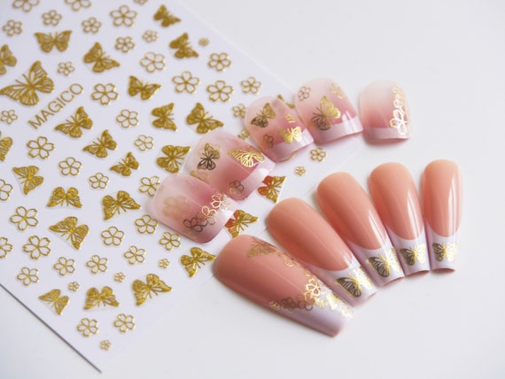 Stickers ongle Nail Art Zip - Doré