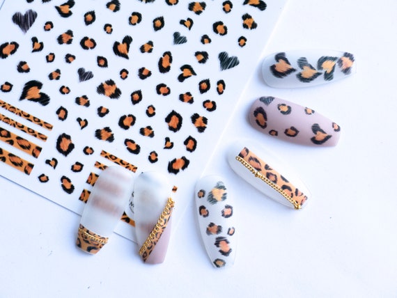 Leopard Print Nail Sticker/ Animal Pattern Self Adhesive | Etsy