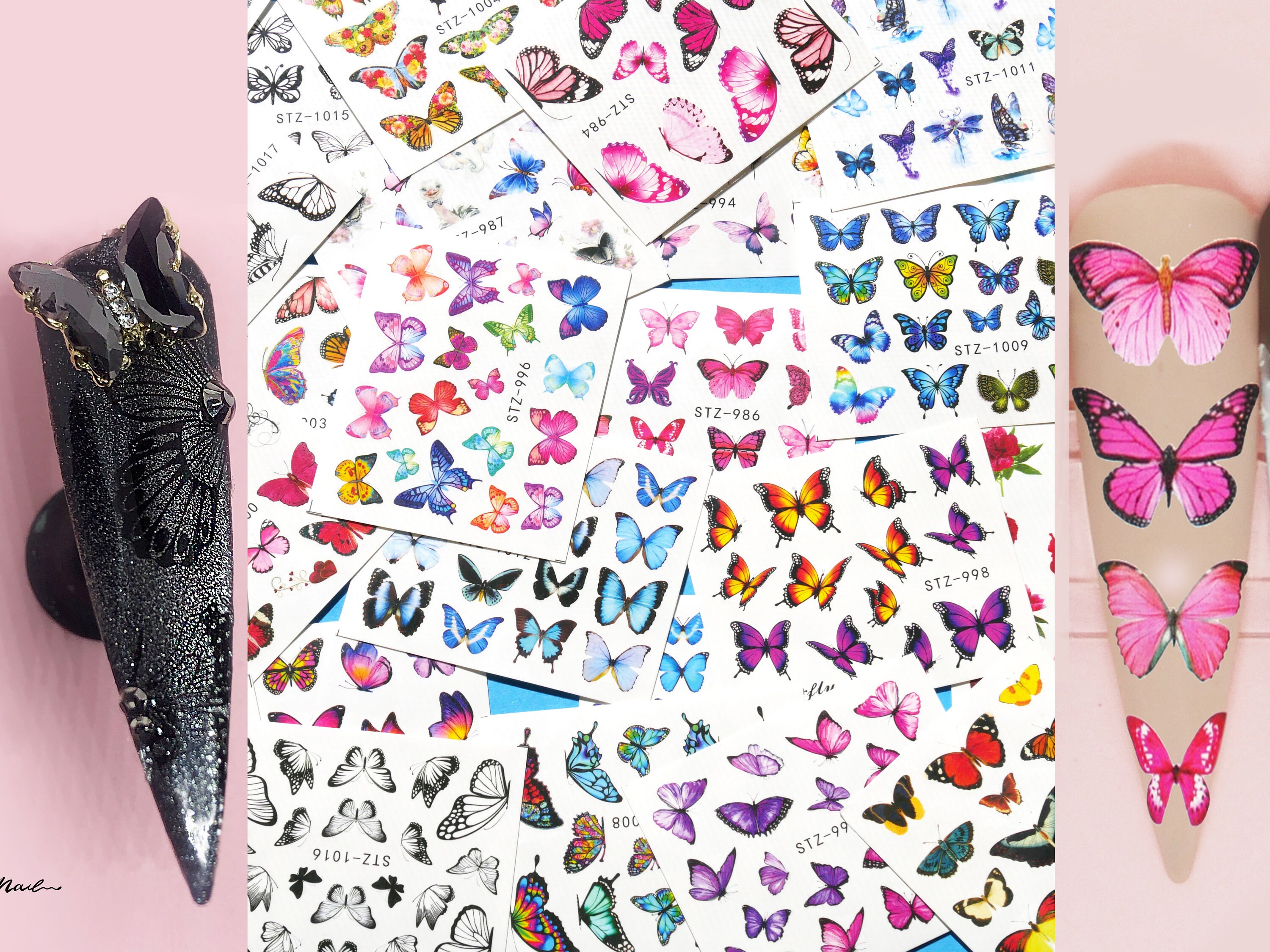 Butterfly Nail Stickers for Toes - wide 4