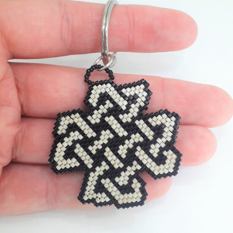 Beaded Celtic Knot Keychain Celtic key ring Celtic ornament