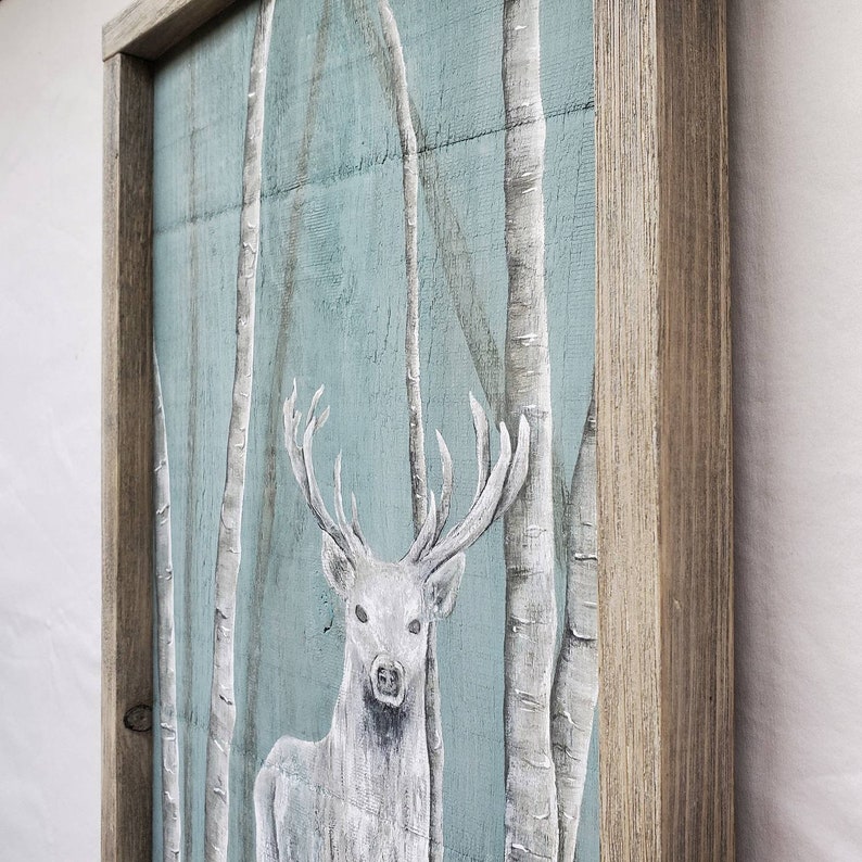 Woodland Deer Wall Art Rustic Home Decor Cabin Decor Deer Etsy