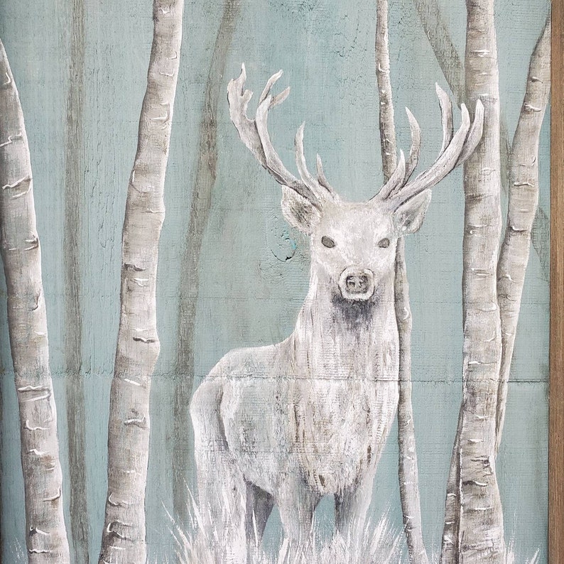 Woodland Deer Wall Art Rustic Home Decor Cabin Decor Deer Etsy