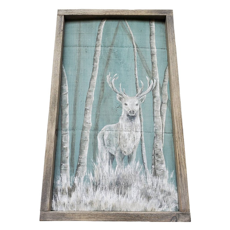 Woodland Deer Wall Art Rustic Home Decor Cabin Decor Deer Etsy