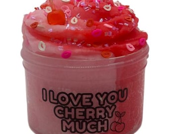 I Love You Cherry Much Slime, Scented Icee Slime, Glitter Slimes