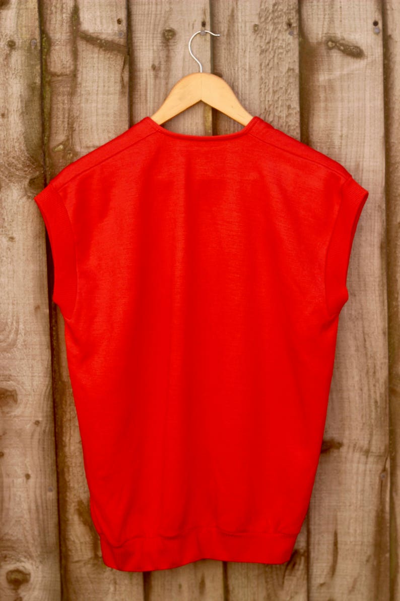 Red Waistcoat Jumper