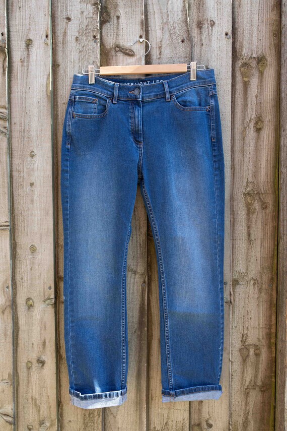 Straight Leg Cropped Jeans - Etsy Australia