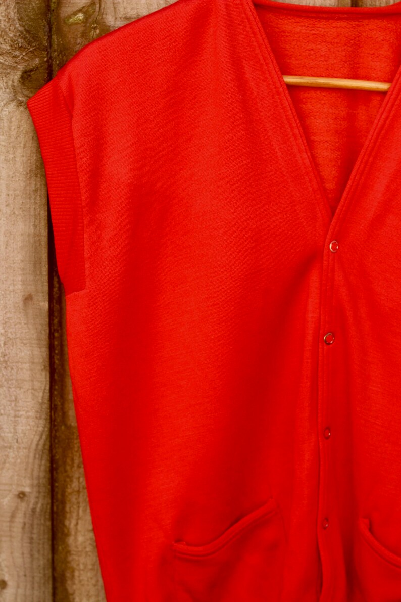 Red Waistcoat Jumper