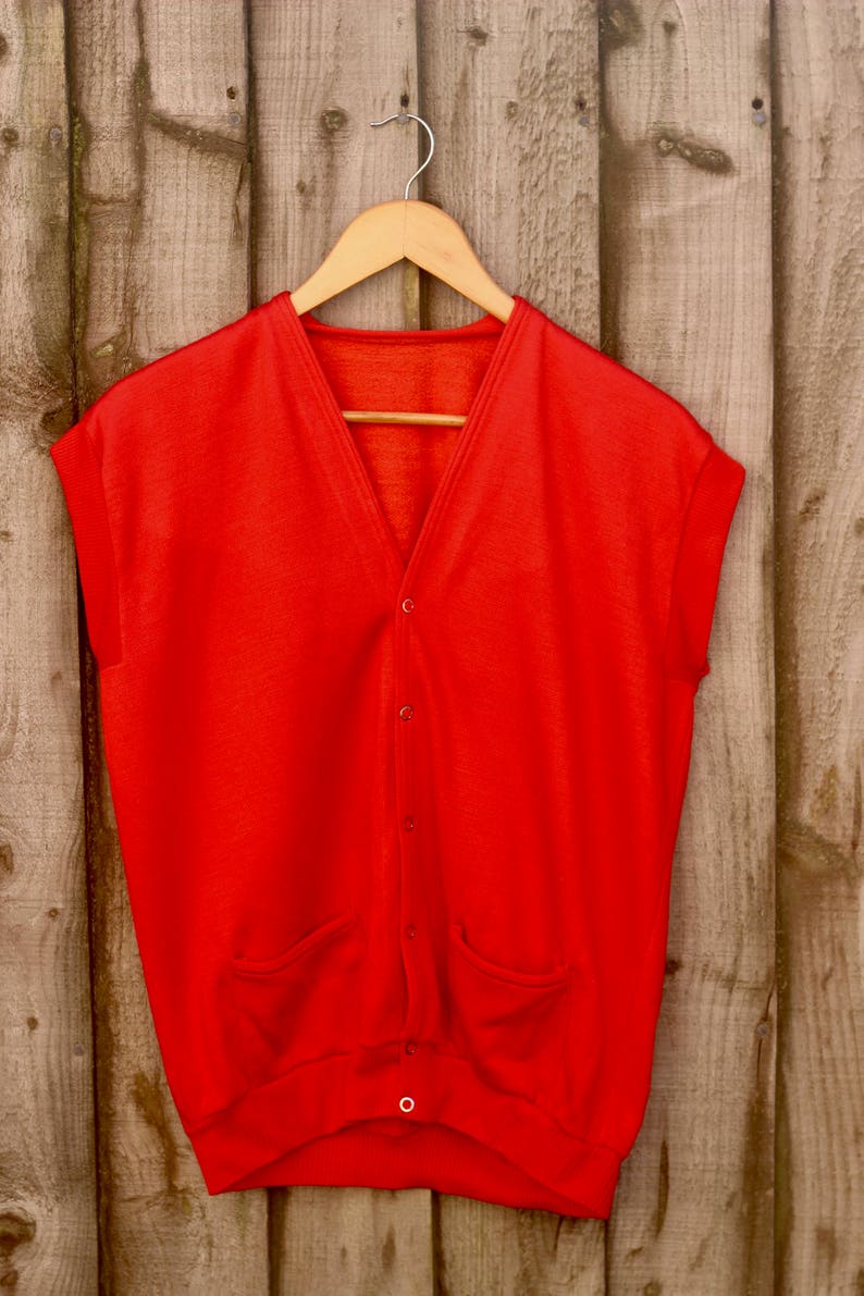 Red Waistcoat Jumper