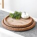 Round Wood Beaded Tray Farmhouse Style Home Decor Centerpiece Ideas Coffee Table Tray