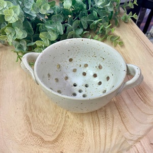 Stoneware Berry Bowl, Strainer, Kitchenware, Modern Farmhouse Kitchen Decor