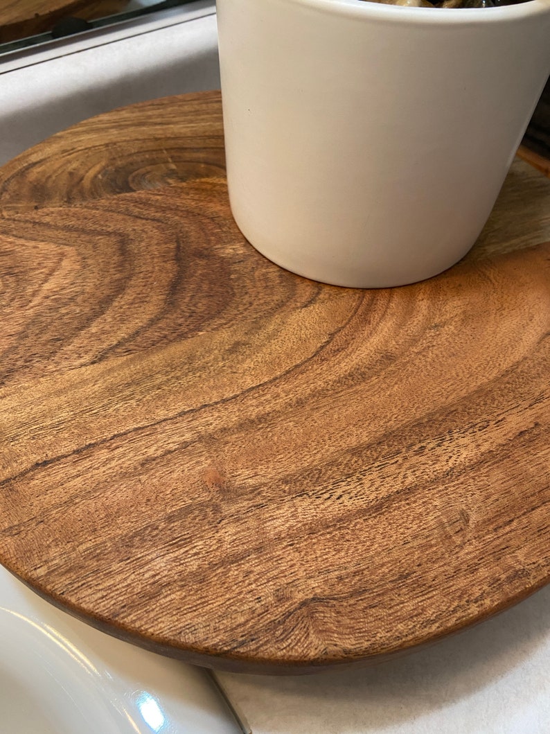 Round Riser Tray Plant Stand Candle Stand Primitive Decor Farmhouse Decor Centerpiece Wood Cake Stand Wood Riser Tray Round Tray