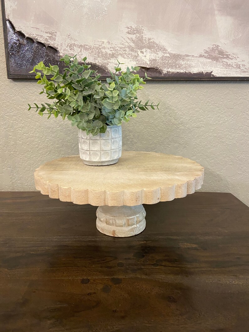 Round Wood Riser Tray Plant Stand Candle Stand Primitive Decor Etsy