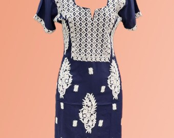 Voilet Blue Embroidery Dress main image 1