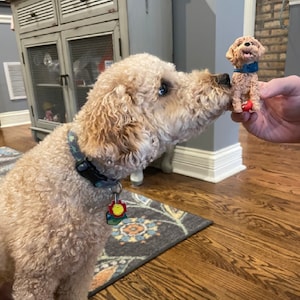 Custom dog figurine Labradoodle ornament Cake topper with dog