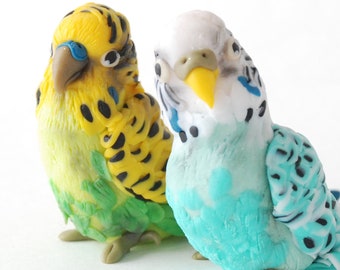 Budgie PERSONALIZED 7.5" Sugar Cake Topper Birthday Decoration Icing Birds 
