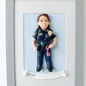 Regali per ufficiali di polizia Ritratto personalizzato da foto Regalo di addio al capo per donna