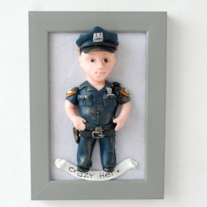 Regali per ufficiali di polizia Illustrazione personalizzata del ritratto Regali di laurea dell&#39;accademia di polizia