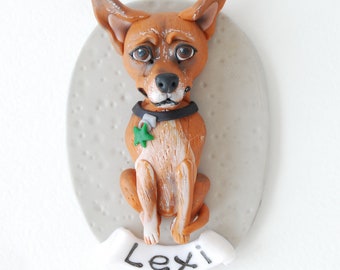 Custom dog magnet Miniature animals Personalized pet memory ornament