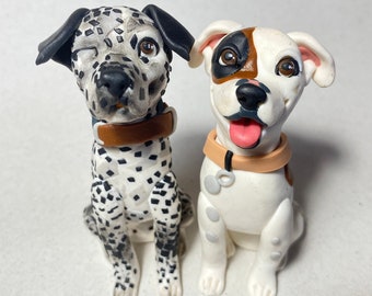 Custom dog figurine for wedding cake Personalized pet figurine