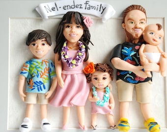 Custom family sculpture Look alike doll 10 year anniversary gift for husband