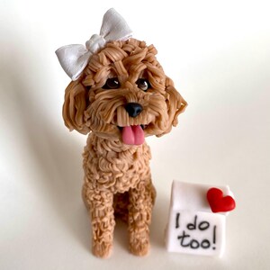 Adorno para tarta con forma de garabato dorado ¡Yo también! Figura de perro personalizada a partir de una foto