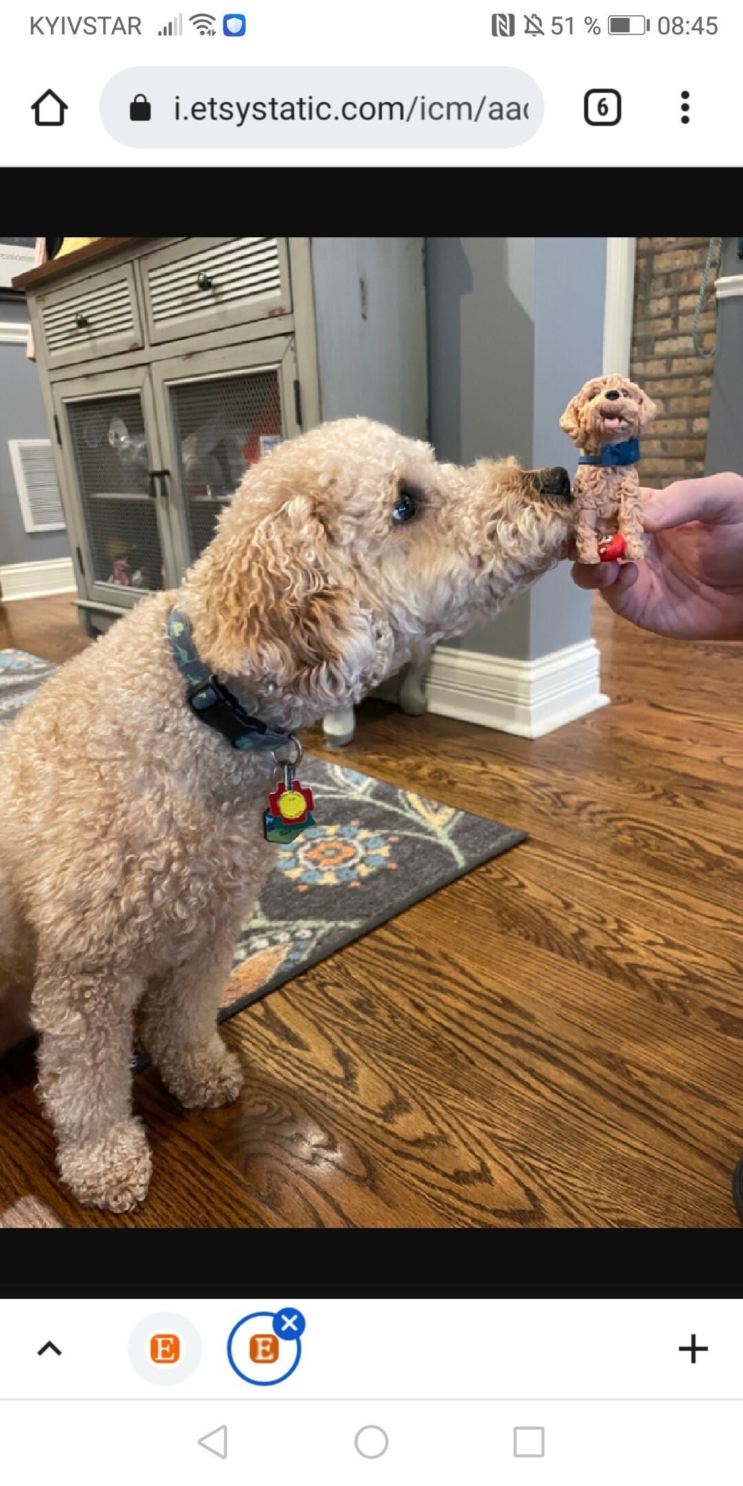 Custom dog figurine Labradoodle ornament Cake topper with dog