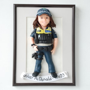 Regali di laurea dell&#39;accademia di polizia Illustrazione di ritratto personalizzata
