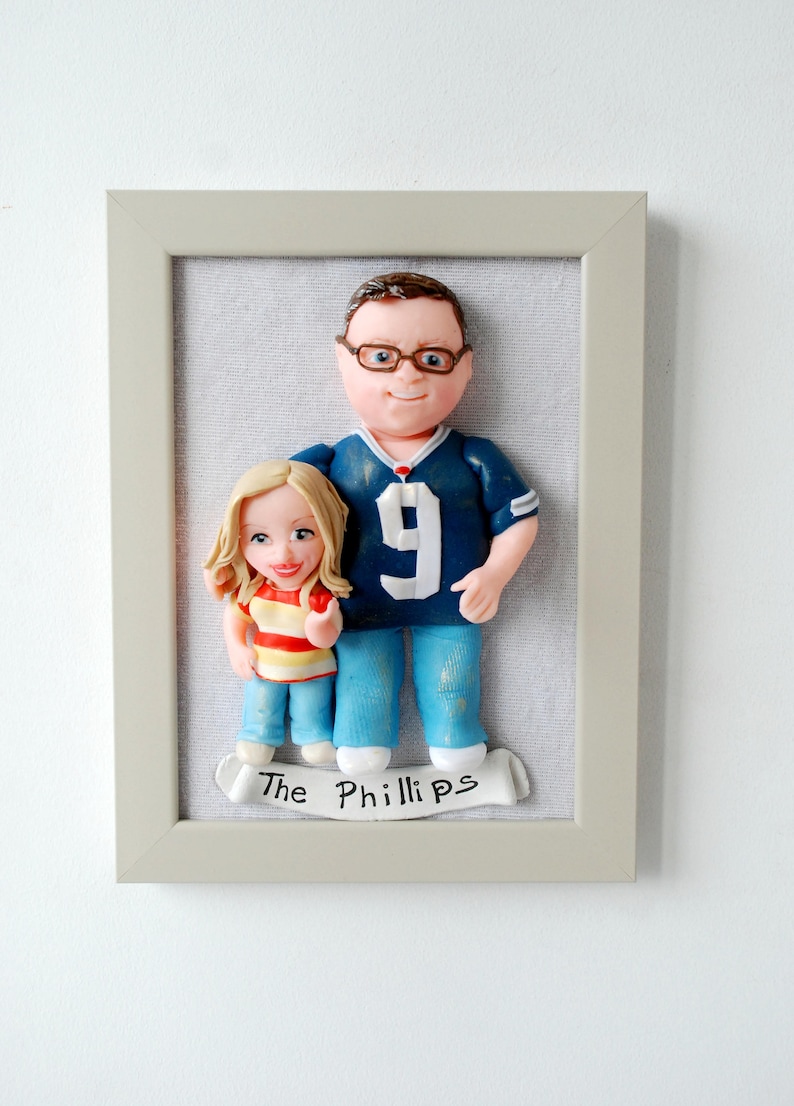 25th wedding anniversary gift for parents Custom family sculpture image 2